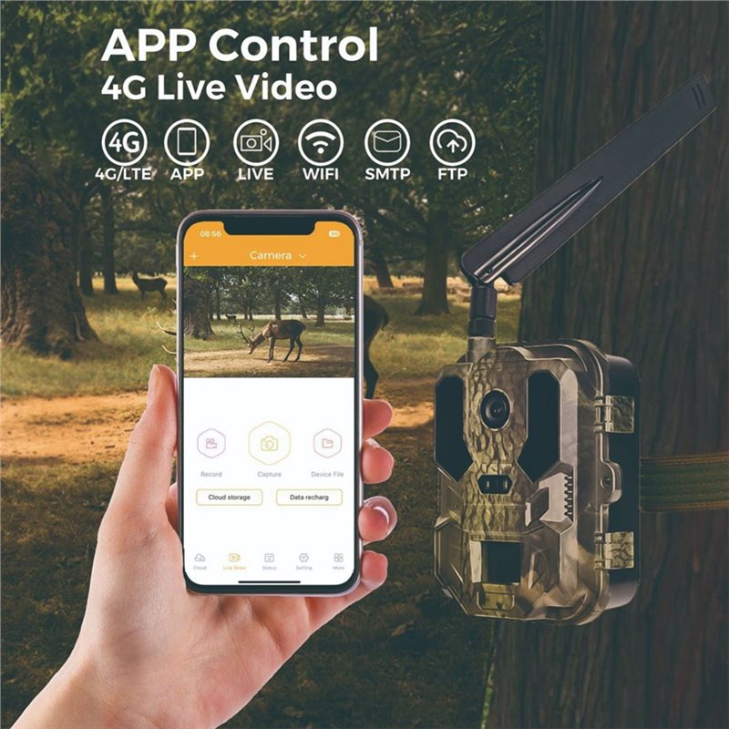 Hunting And Outdoor Shows - Y47A Outdoor 4G 120MP 4K Live