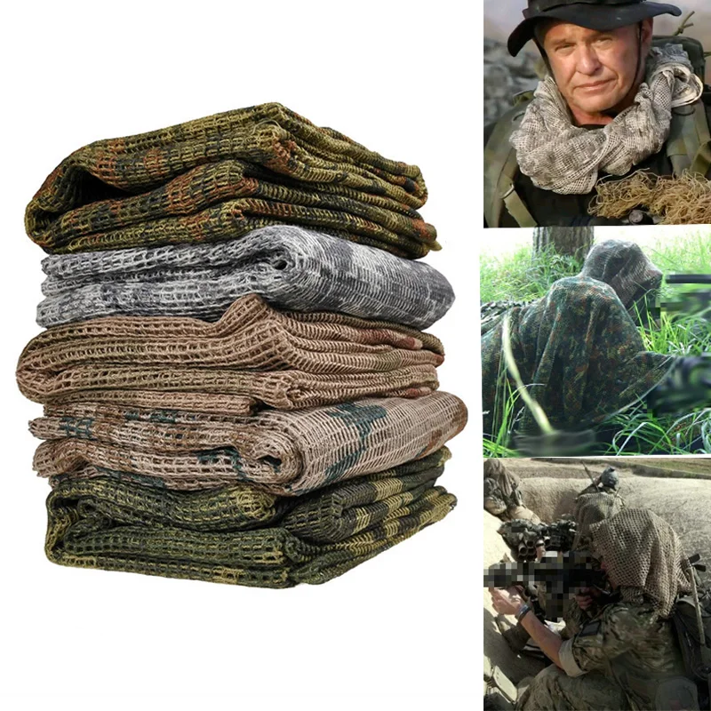 Camo Face Paint - Tactical Mesh Breathbale Scarf Sniper Face