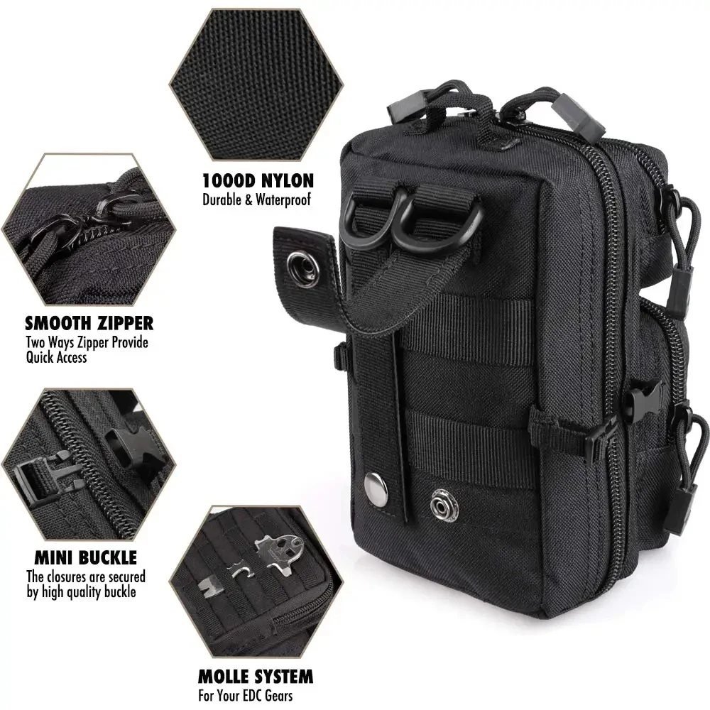 Outdoor Hunting Gear Storage - Mini Molle Utility Pouch, EDC Small
