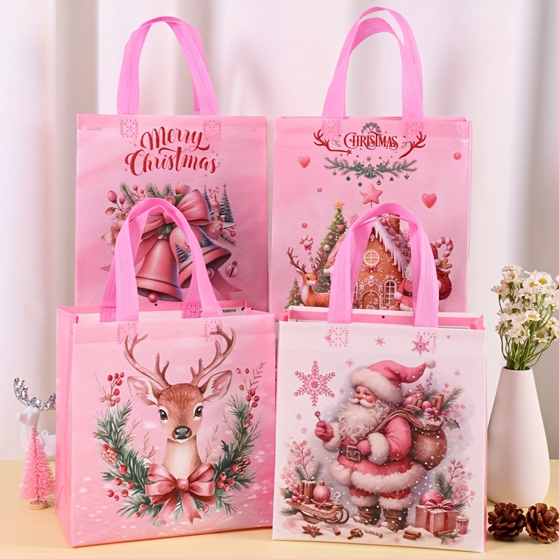 4/8pcs Pink Christmas Tote Bag - Elk Bugle Call review and price