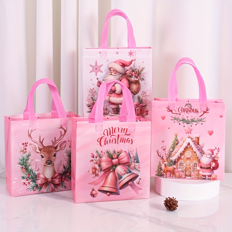 4/8pcs Pink Christmas Tote Bag - Elk Bugle Call review and price
