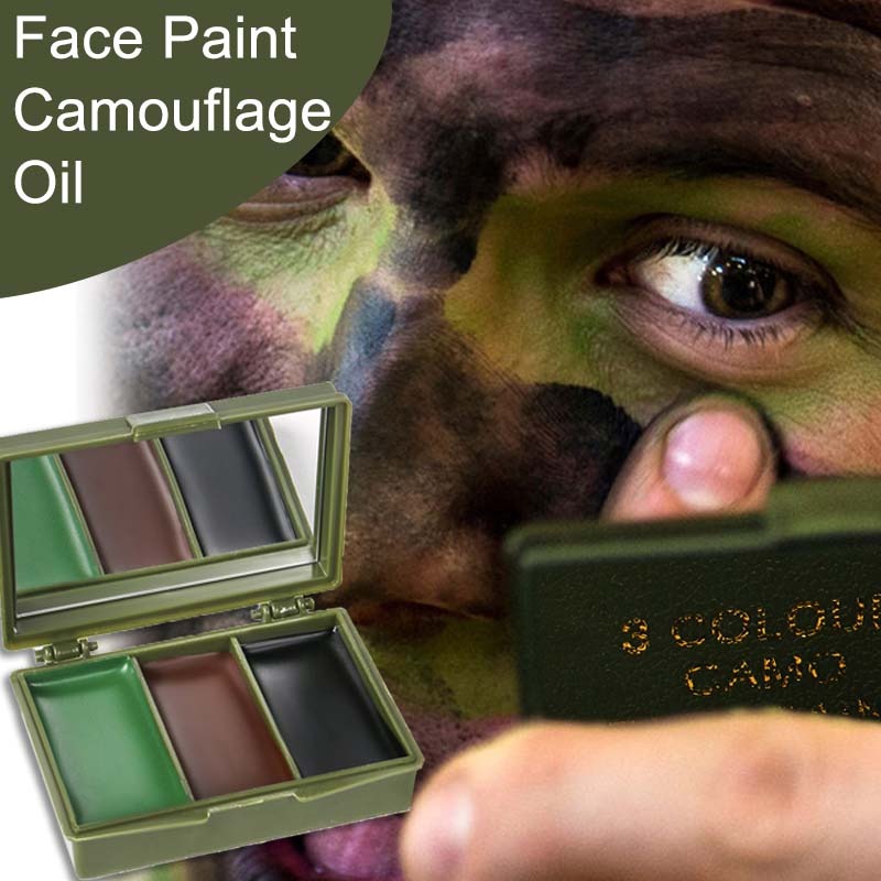 Three-Color Camouflage Face Pa - Camo Face Paint review and price
