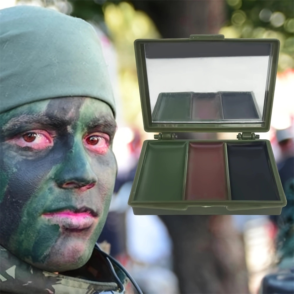 Three-Color Camouflage Face Pa - Camo Face Paint review and price