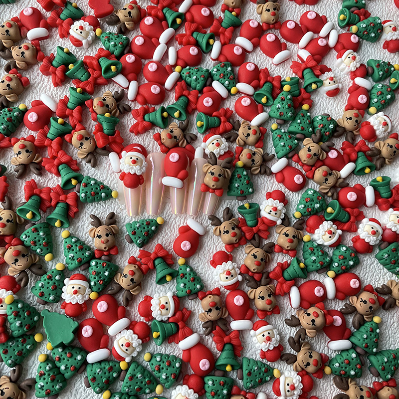 10Pcs Christmas Nails Charms C - Elk Bugle Call review and price