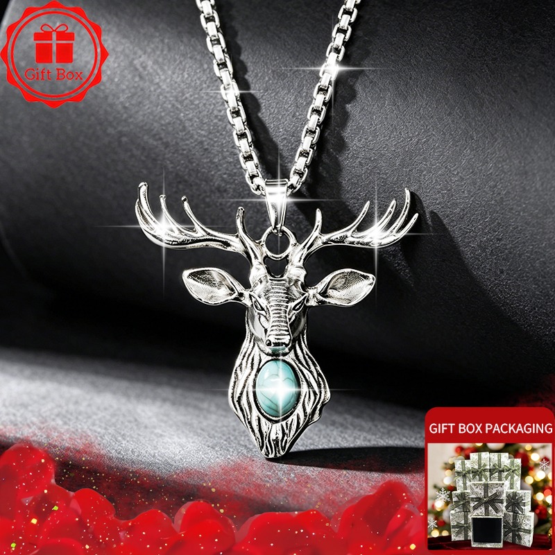 Vintage Stag Deer Head Pendant - Elk Bugle Call review and price