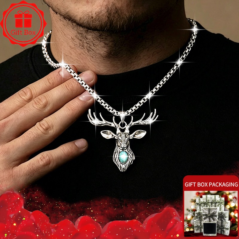 Vintage Stag Deer Head Pendant - Elk Bugle Call review and price
