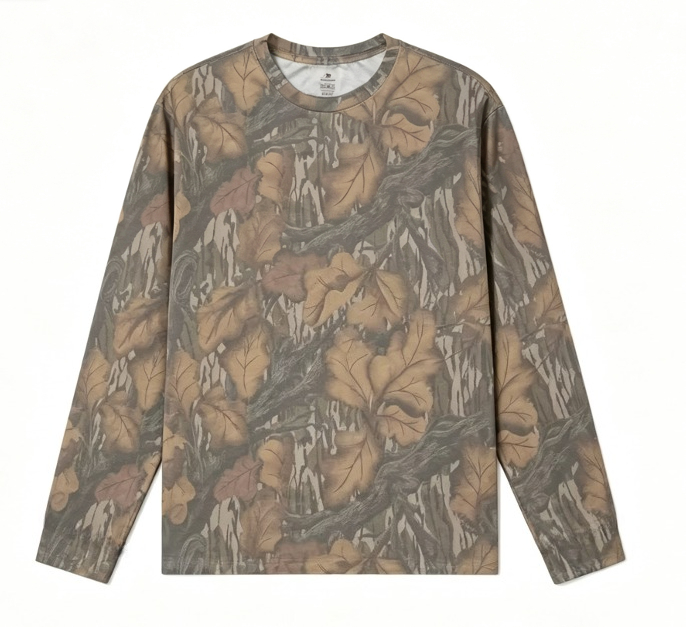 Camo Long Sleeve T‑Shirt Tree  - Outdoor Hunting Prints review and price