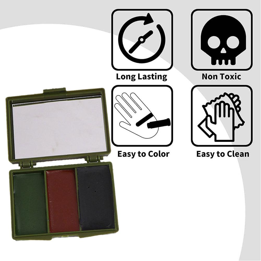 Three-Color Camouflage Facial  - Camo Face Paint review and price